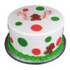 Gingerbread Man Dots Fondant Cake 500X500W