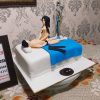Girl On Top Bachelorette Fondant Cake 2 Girl On Top Bachelorette Fondant Cake