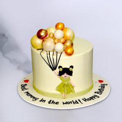Girl With Balloon Cake 2