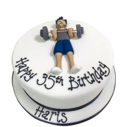 Gym Boy Fondant Cake