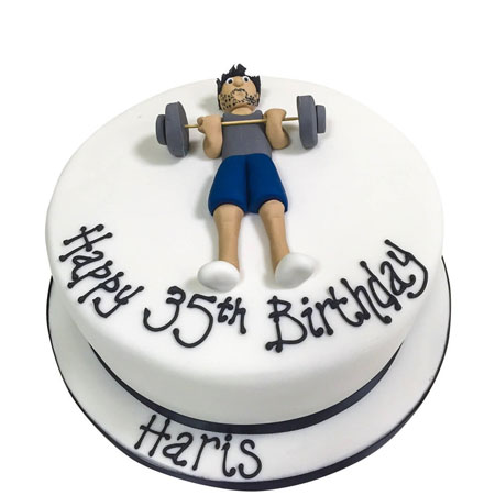 Gym Boy Fondant Cake 3 Gym Boy Fondant Cake