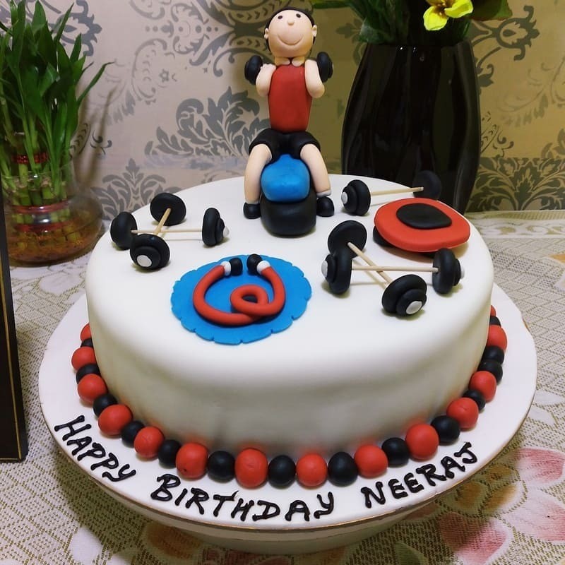 Gym Designer Fondant Cake 3 Gym Designer Fondant Cake