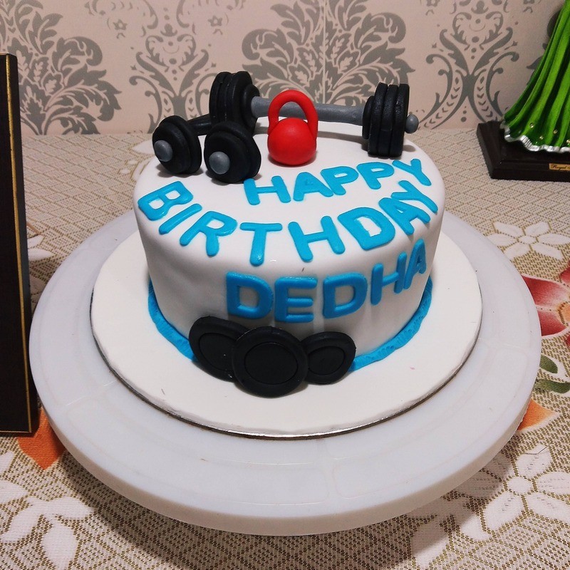 Gym Lover Fondant Cake 3 Gym Lover Fondant Cake