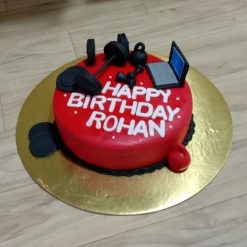 Gym Lover Red Fondant Cake