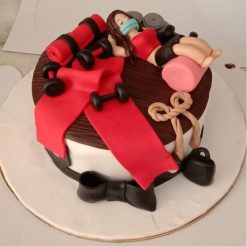 Gymaholic Girl Fondant Cake