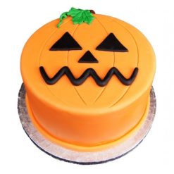 Halloween Pumpkin Fondant Cake