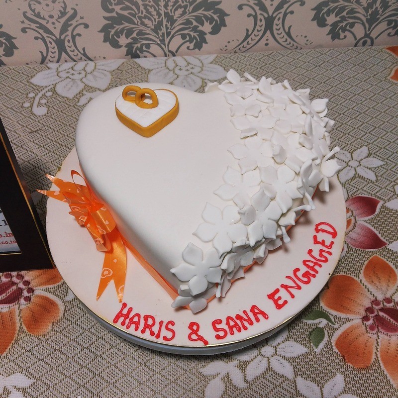 Heart Shape Engagement Ring Cake 3 Heart Shape Engagement Ring Cake