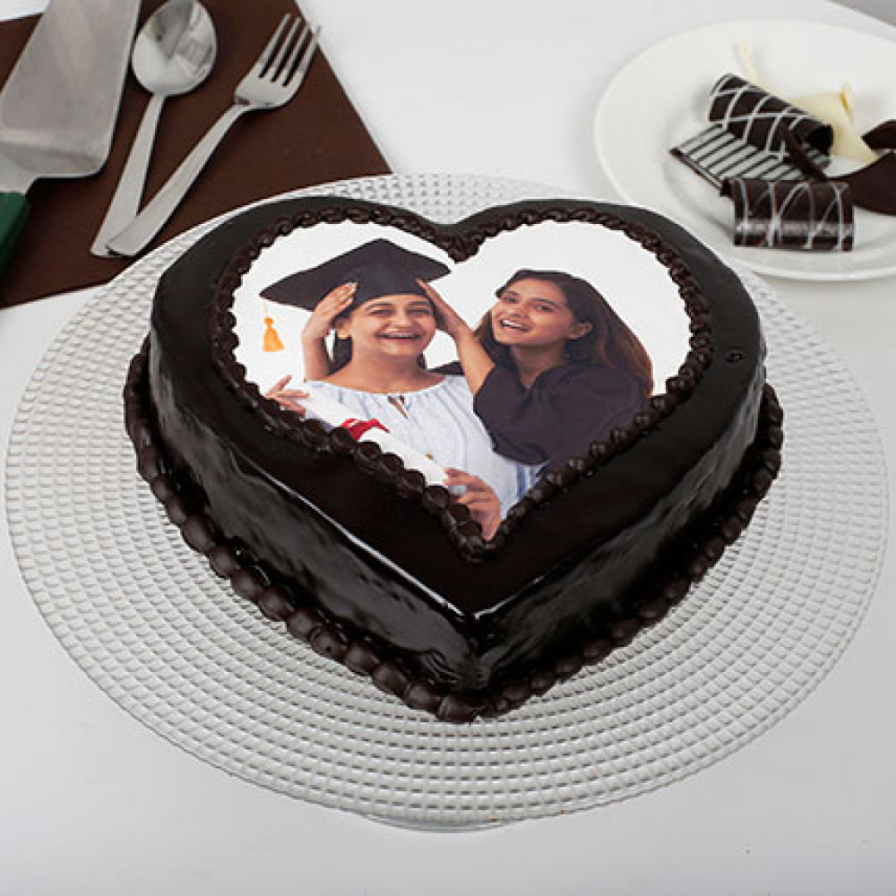 Chocolate Heart Photo Cake 3 Chocolate Heart Photo Cake