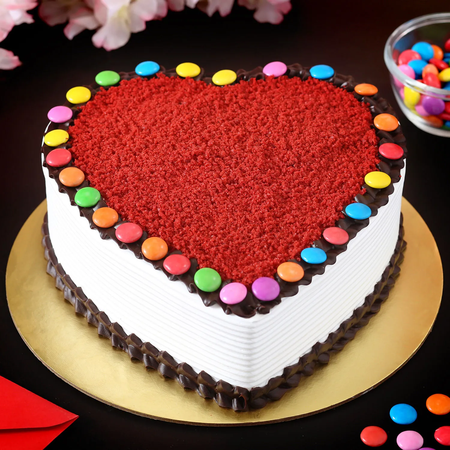 Hearty Red Velvet Gems Cake 3 Hearty Red Velvet Gems Cake