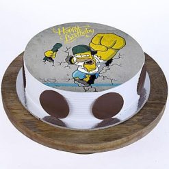 Homer Simpsons Cartoon Photo Cake