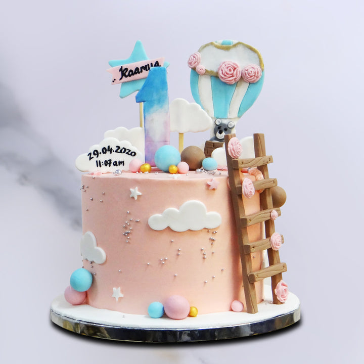 Hot Air Balloon Semi Fondant Cake 3 Hot Air Balloon Semi Fondant Cake