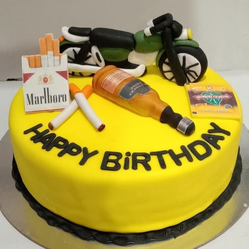 Junkie Theme Fondant Cake 3 Junkie Theme Fondant Cake