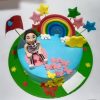 Kid And Rainbow Fondant Cake 800X800 1