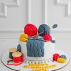 Knitting Lover Fondant Cake 1 Knitting Lover Cake