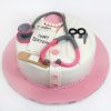 Ladies Doctor Theme Fondant Cake 800X800 1