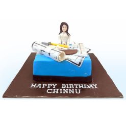 Female Architect Theme Birthday Cake