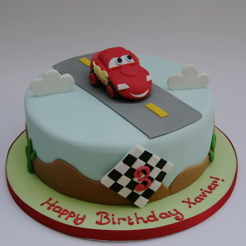 Lightening Mcqueen Theme Cake 3 Lightening Mcqueen Theme Cake