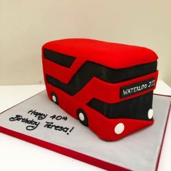 Double Decker Red Bus Cake