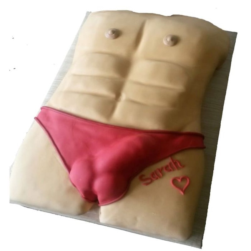 Man Torso Bachelor Party Cake 3 Man Torso Bachelor Party Cake