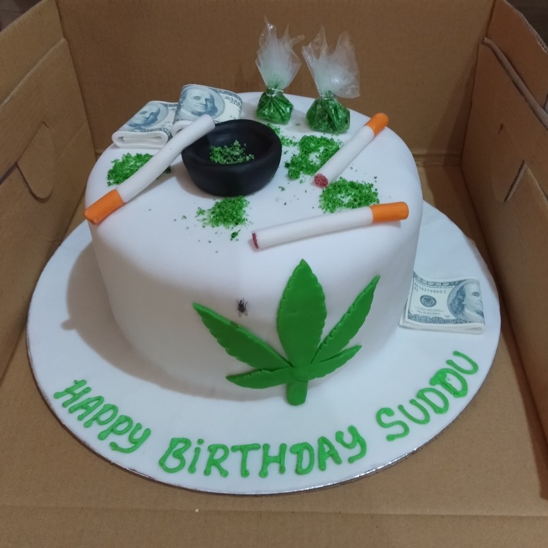 Marijuana Theme Cake 3 Marijuana Theme Cake