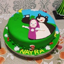 Masha and The Bear Theme Fondant Cake