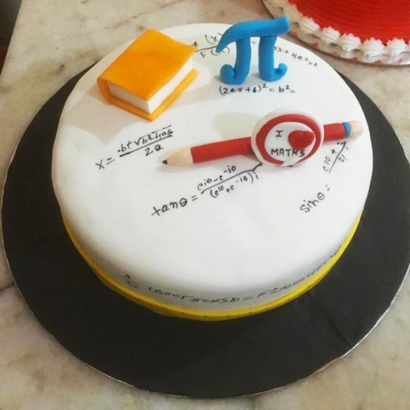 Math Lover Fondant Cake 3 Math Lover Fondant Cake