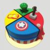 Mighty Avengers Fondant Cake 500X500 1