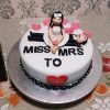 Miss To Mrs Theme Fondant Cake