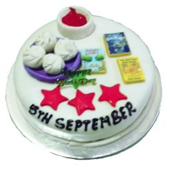 Momos and Chatni Theme Fondant Cake