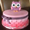 Owl Baby Shower Fondant Cake 800X800 1