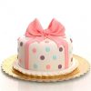 Pink Bow And Dots Fondant Cake 2 Pink Bow Dots Fondant Cake 800X800 1