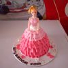 Pink Dress Barbie Fondant Cake 800X800 1