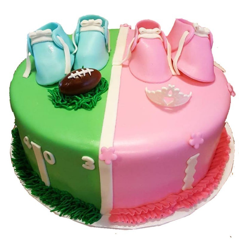 Pink And Green Baby Shower Cake 3 Pink And Green Baby Shower Cake