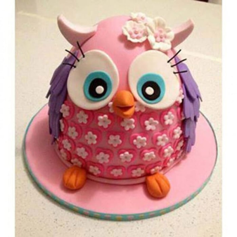 Pinki The Owl Fondant Cake 3 Pinki The Owl Fondant Cake