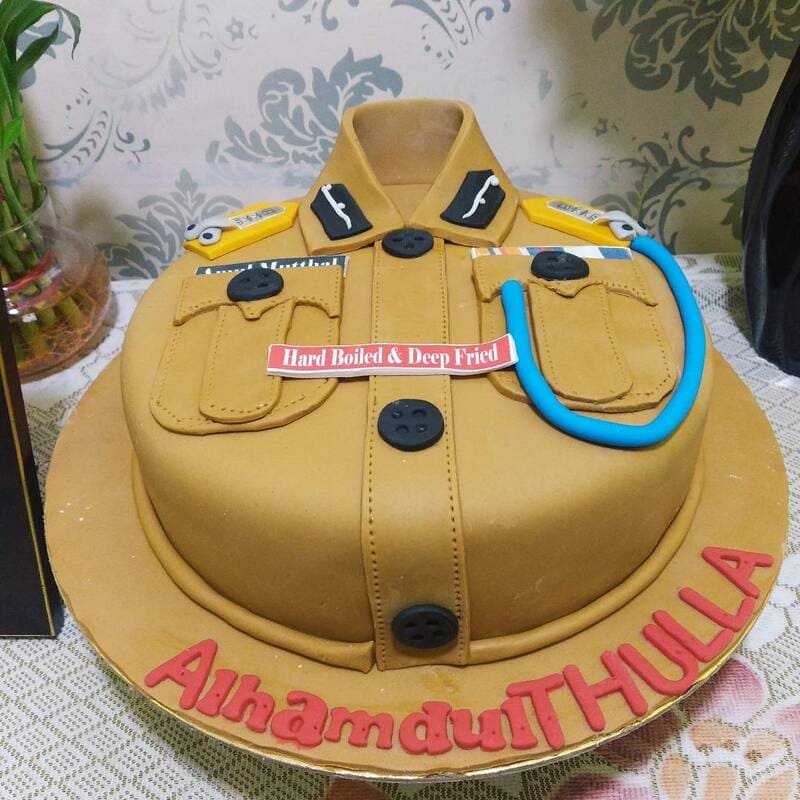 Police Uniform Theme Fondant Cake 3 Police Uniform Theme Fondant Cake