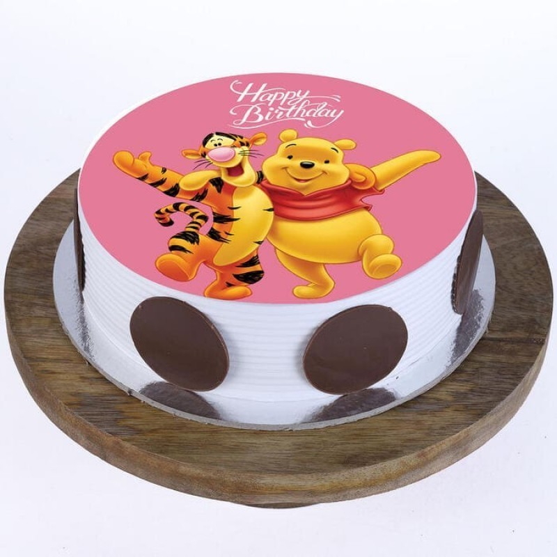 Pooh &Amp; Tigger Cartoon Photo Cake 3 Pooh &Amp; Tigger Cartoon Photo Cake