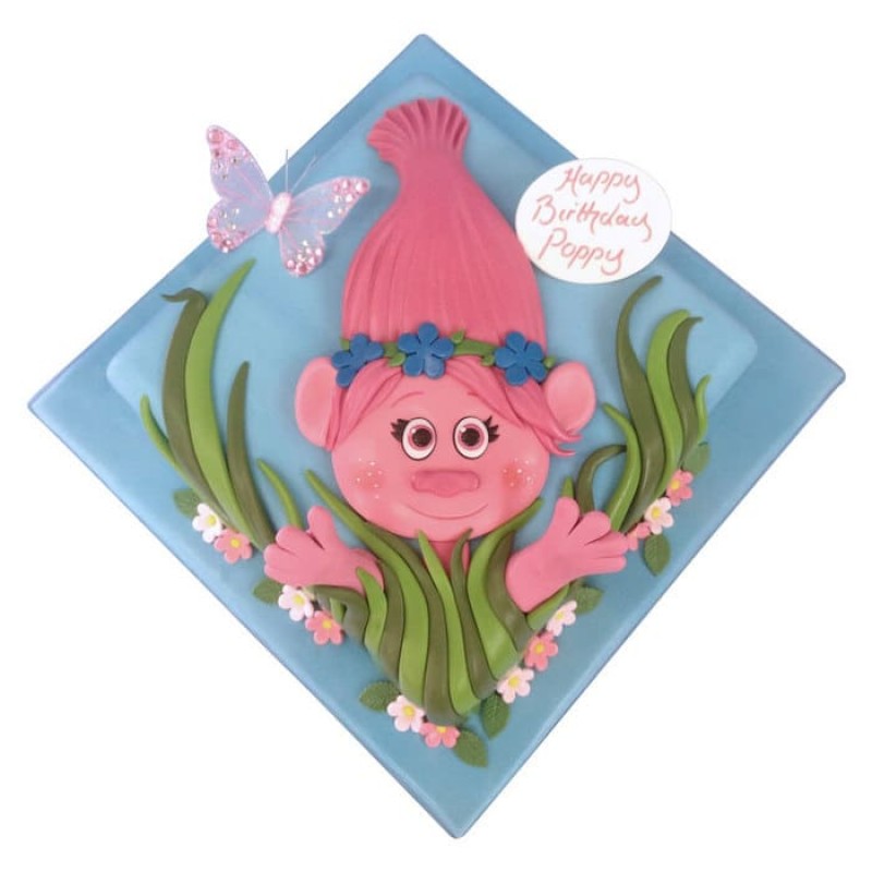 Poppy Troll Fondant Cake 3 Poppy Troll Fondant Cake