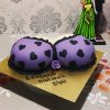 Purple Bra Polka Dot Fondant Cake 1 Purple Bra Polka Dot Fondant Cake