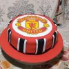 Red Fondant Manchester United Cake