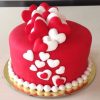 Red White Heart Fondant Cake 500X500 1