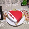 Red White Love Fondant Cake
