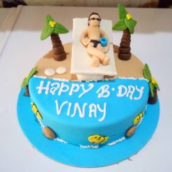Relaxing on Beach Theme Cake