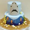 Shark Themed Birthday Cake 1