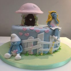 Smurf Birthday Cake