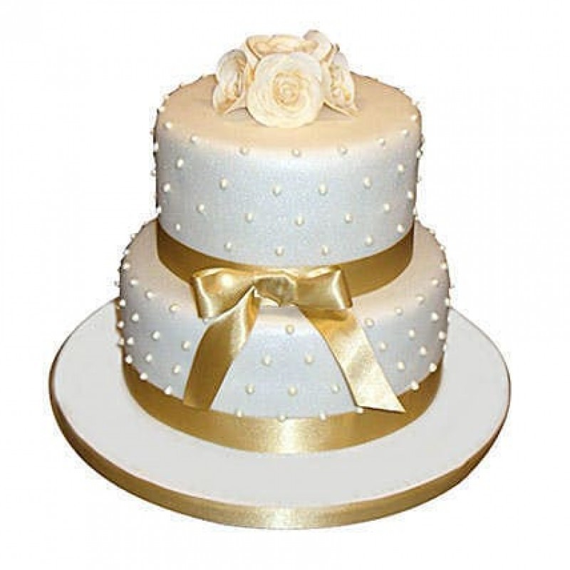 Special 2 Tier Anniversary Fondant Cake 3 Special 2 Tier Anniversary Fondant Cake
