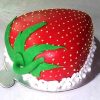 Strawberry Shape Fondant Cake 800X800 1
