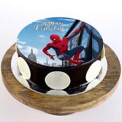 The Spiderman Cartoon Photo Cake