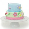 Two Tier Garden Theme Fondant Cake 2 Two Tier Garden Theme Fondant Cake 800X800 1