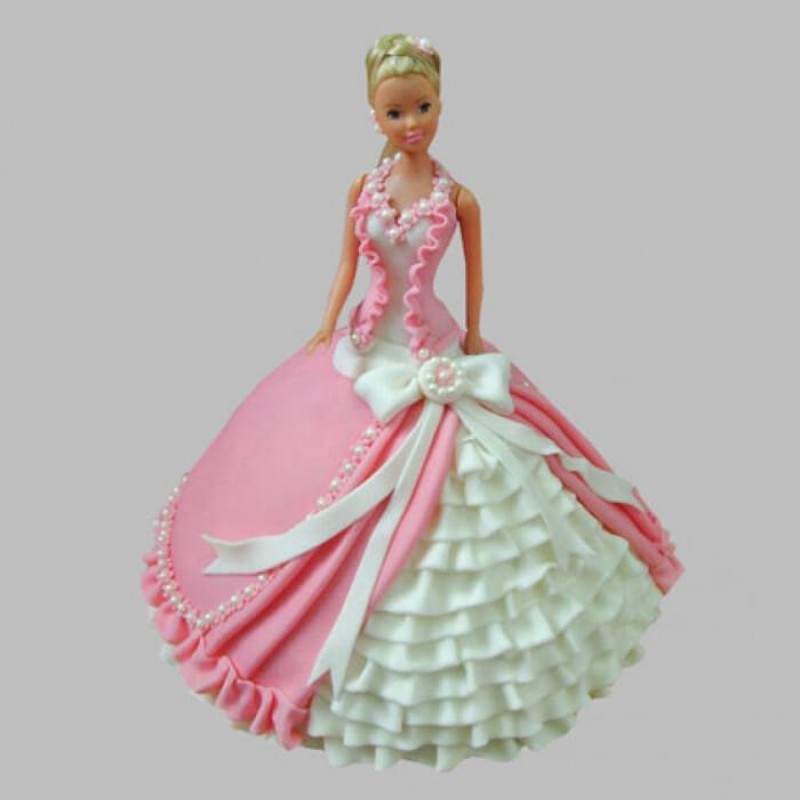 Ultra Style Queen Barbie Fondant Cake 3 Ultra Style Queen Barbie Fondant Cake