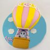 Up In The Sky Balloon Fondant Cake 800X800 1